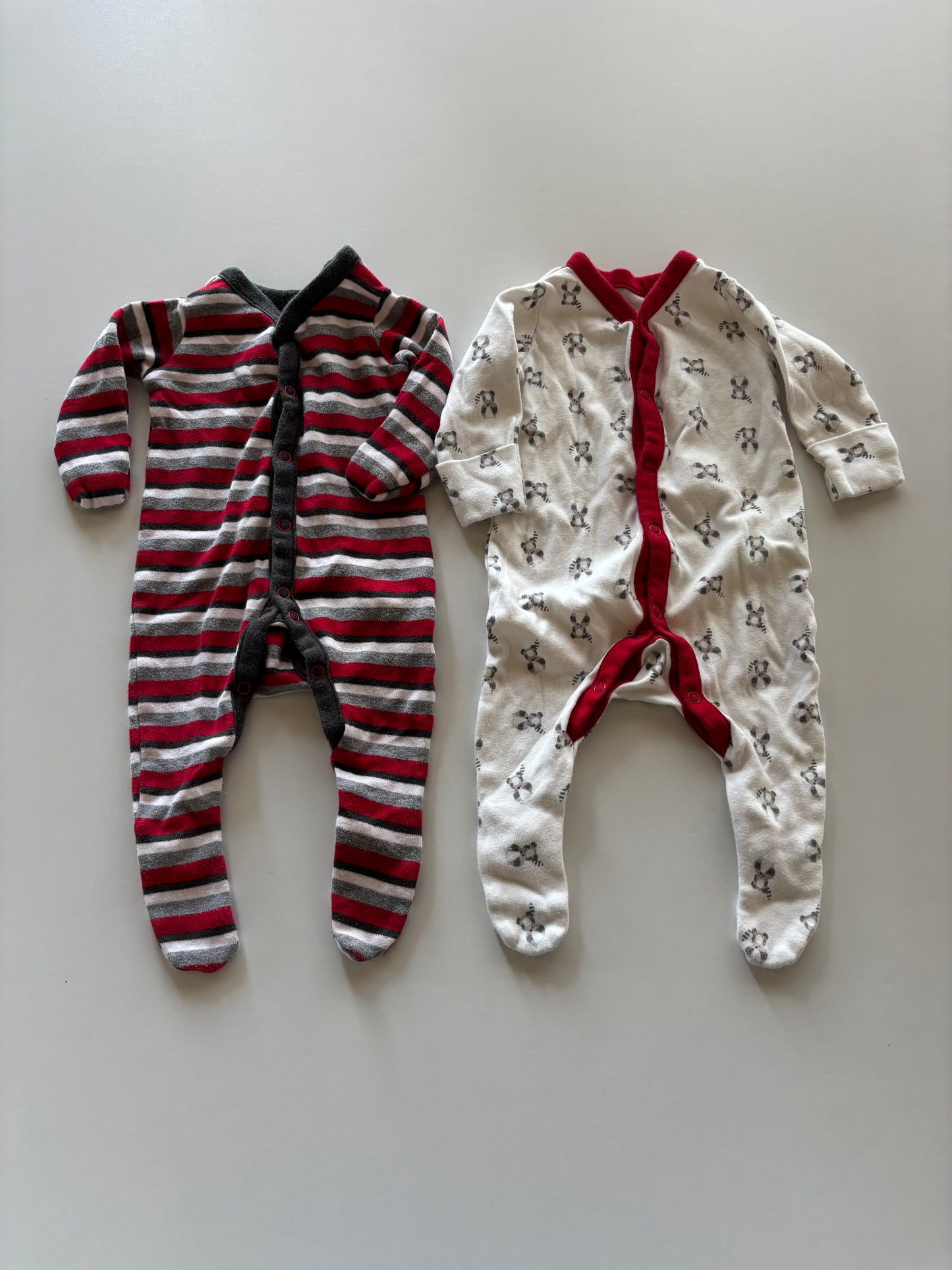 2 Red, White, & Grey Sleepers