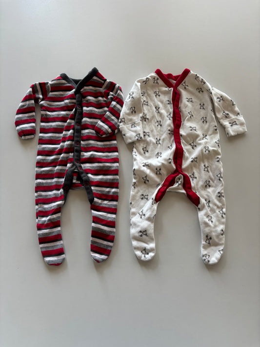 2 Red, White, & Grey Sleepers