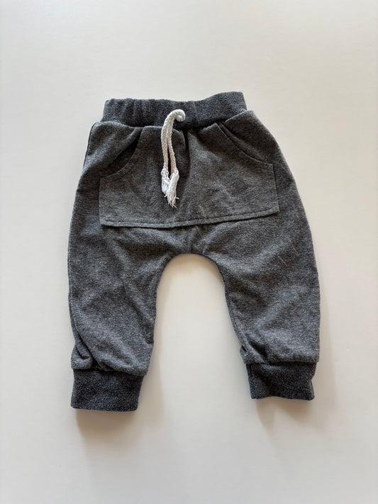 Grey Kangaroo Pocket Pants