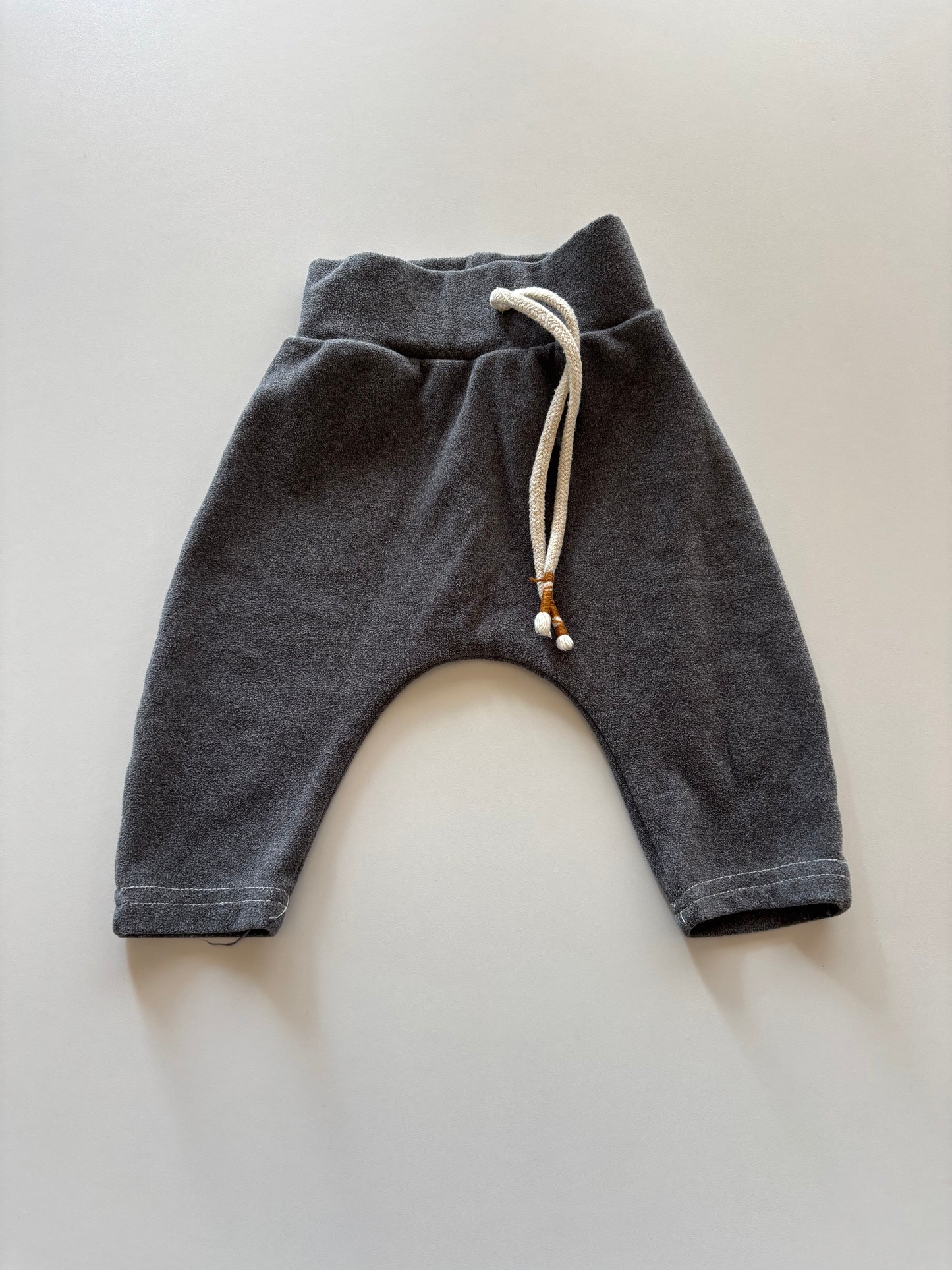 Grey Fleece Harem Pants