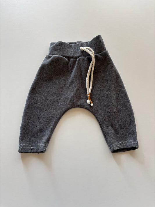 Grey Fleece Harem Pants