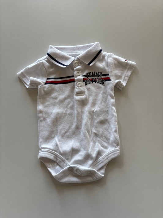 White Tommy Hilfiger Polo Onesie