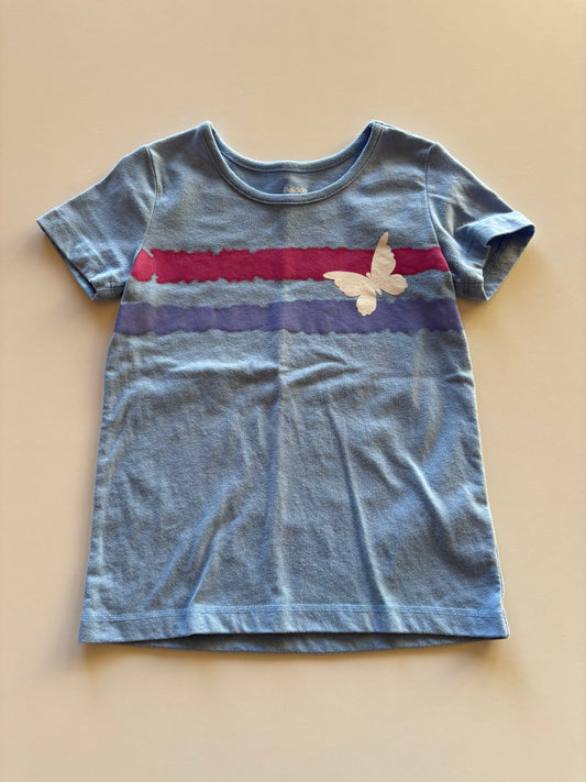 Blue Striped Butterfly Tee