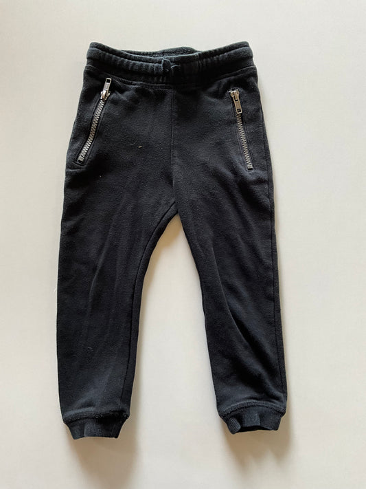 Black Joggers with Zippers