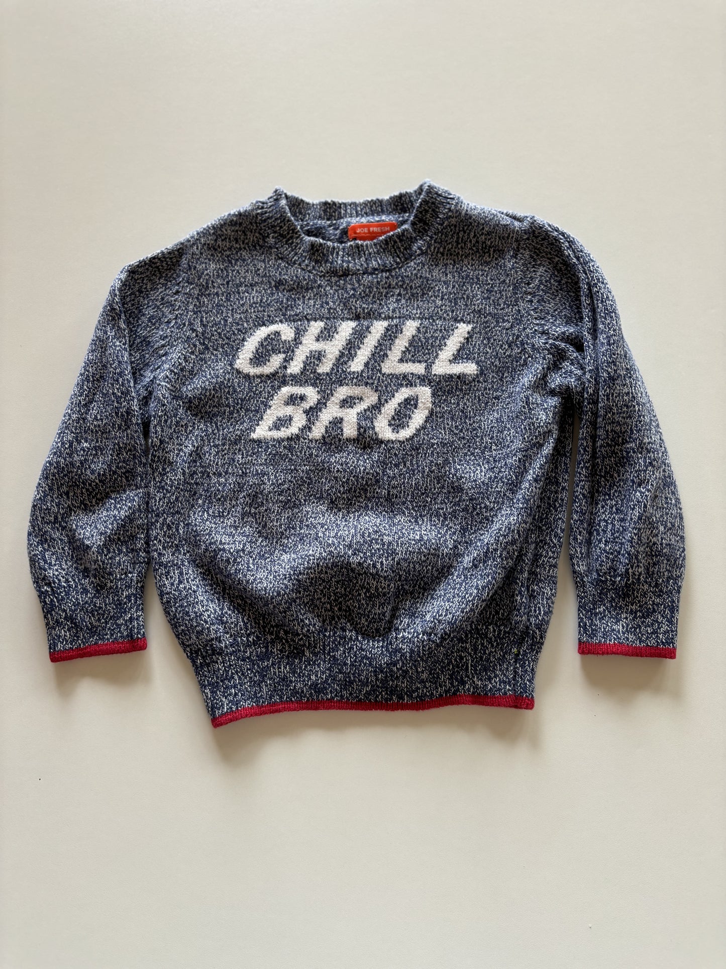 Blue Melange Chill Bro Knit Sweater