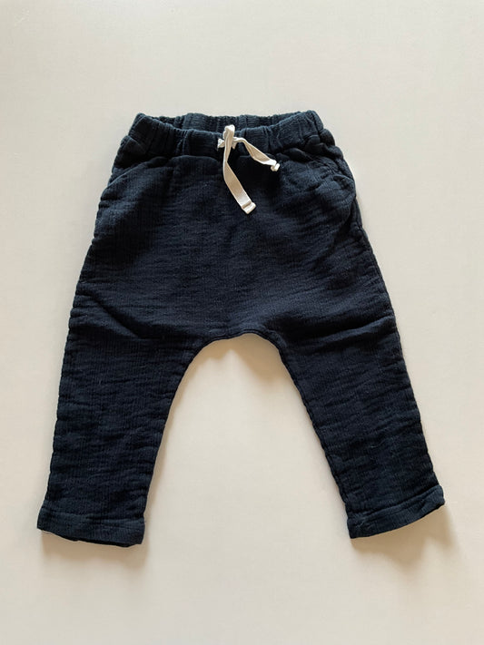 Black Crepe Harem Pants