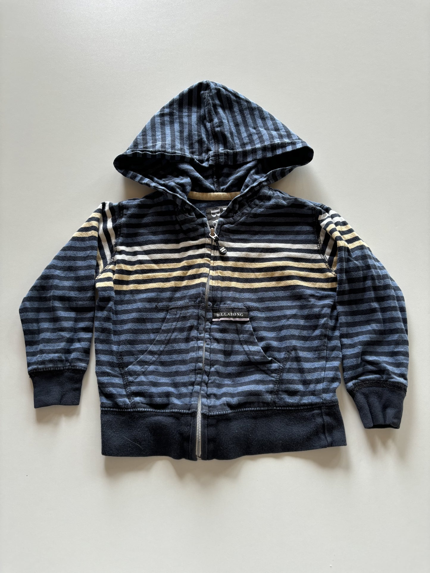Blue Striped Lightweight Zip Up Hoodie
