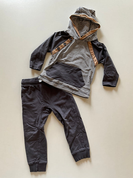 2pc Striped Sweater & Joggers Set