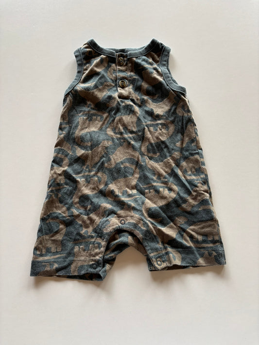 Olive Dino Romper