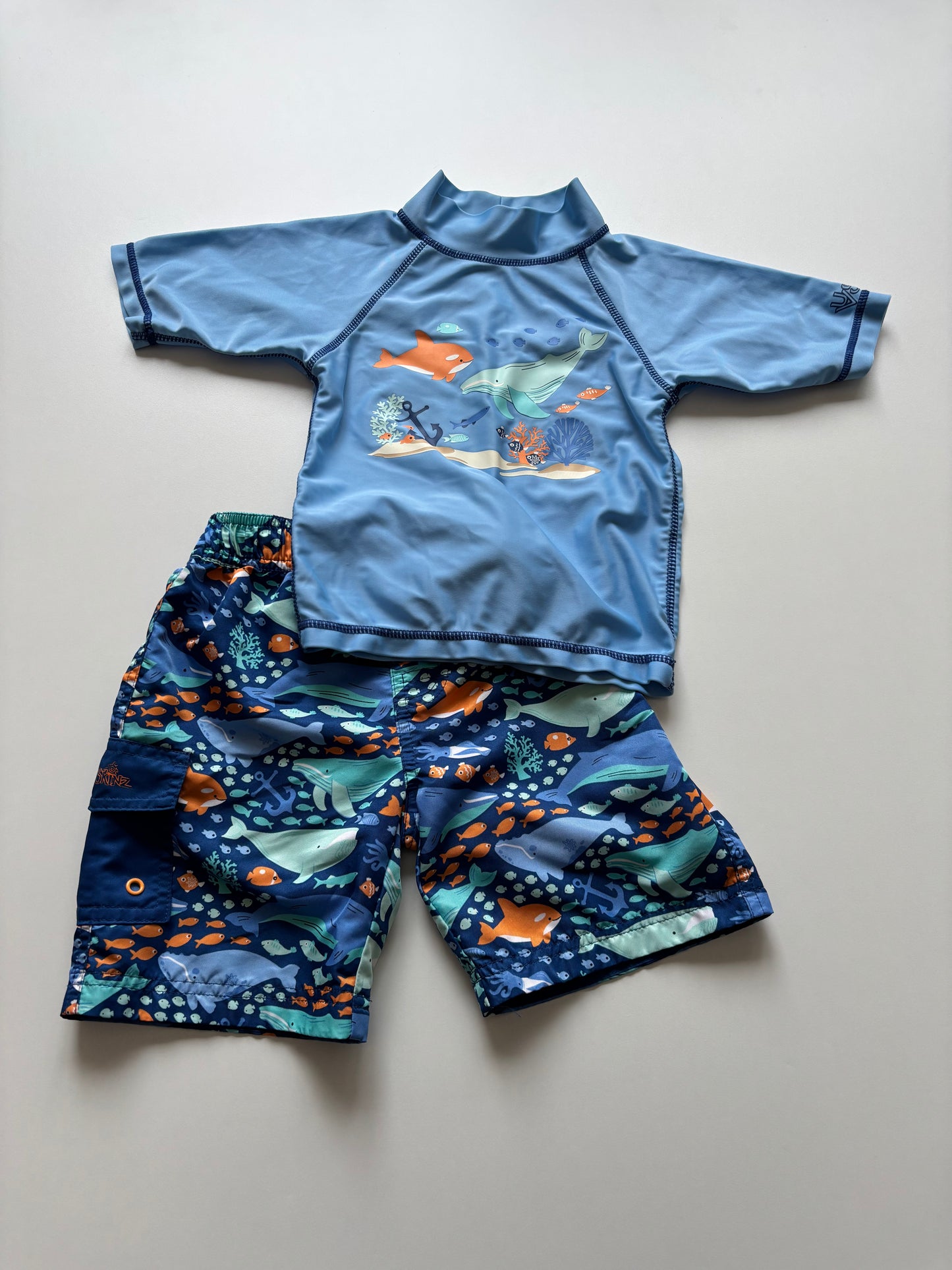 2pc Blue Whales Swim Set