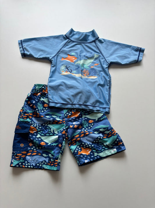2pc Blue Whales Swim Set