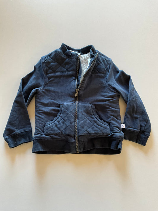 Navy Sherpa Lined Zip Up