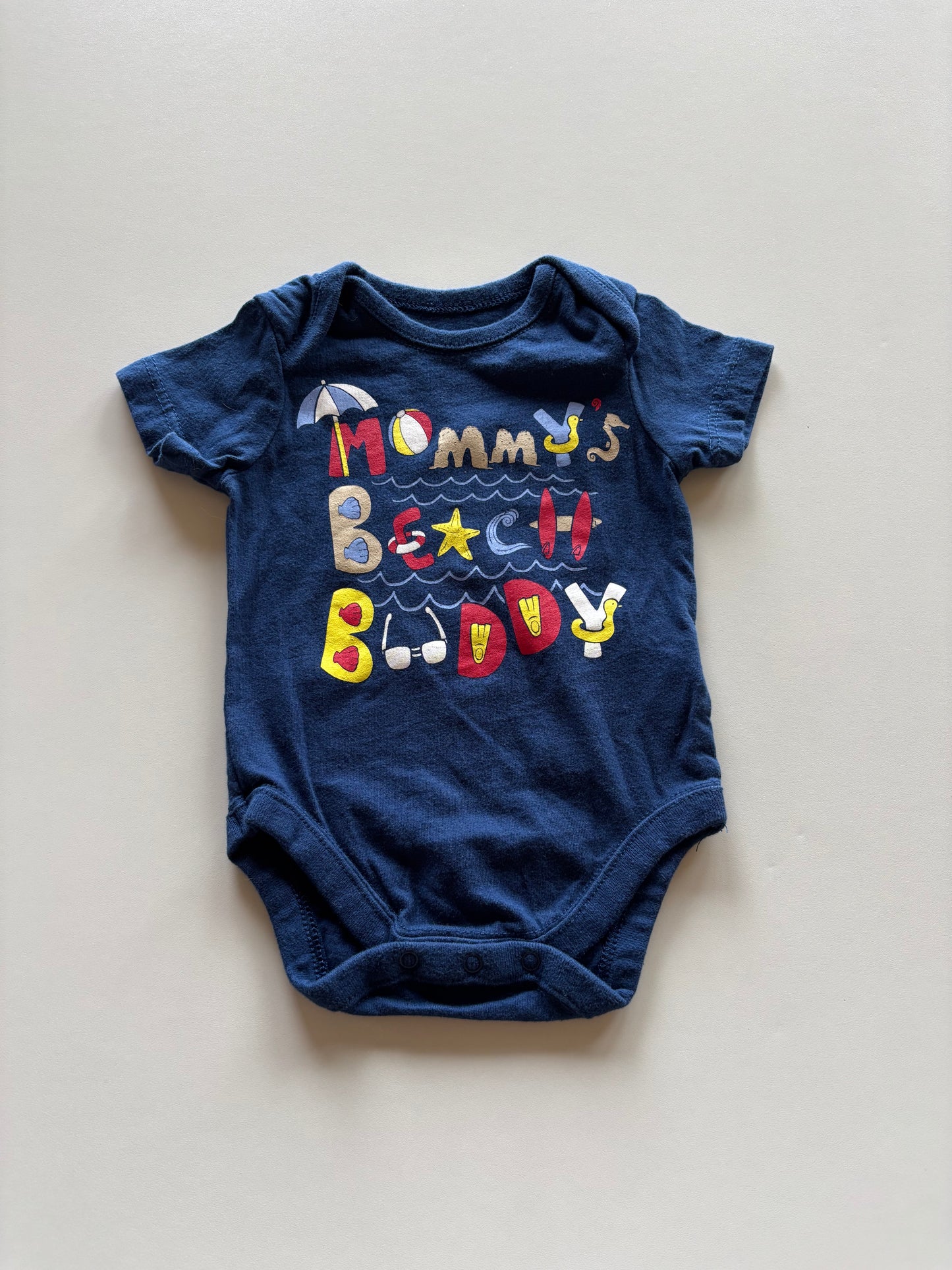 Blue Mommy's Beach Buddy Onesie