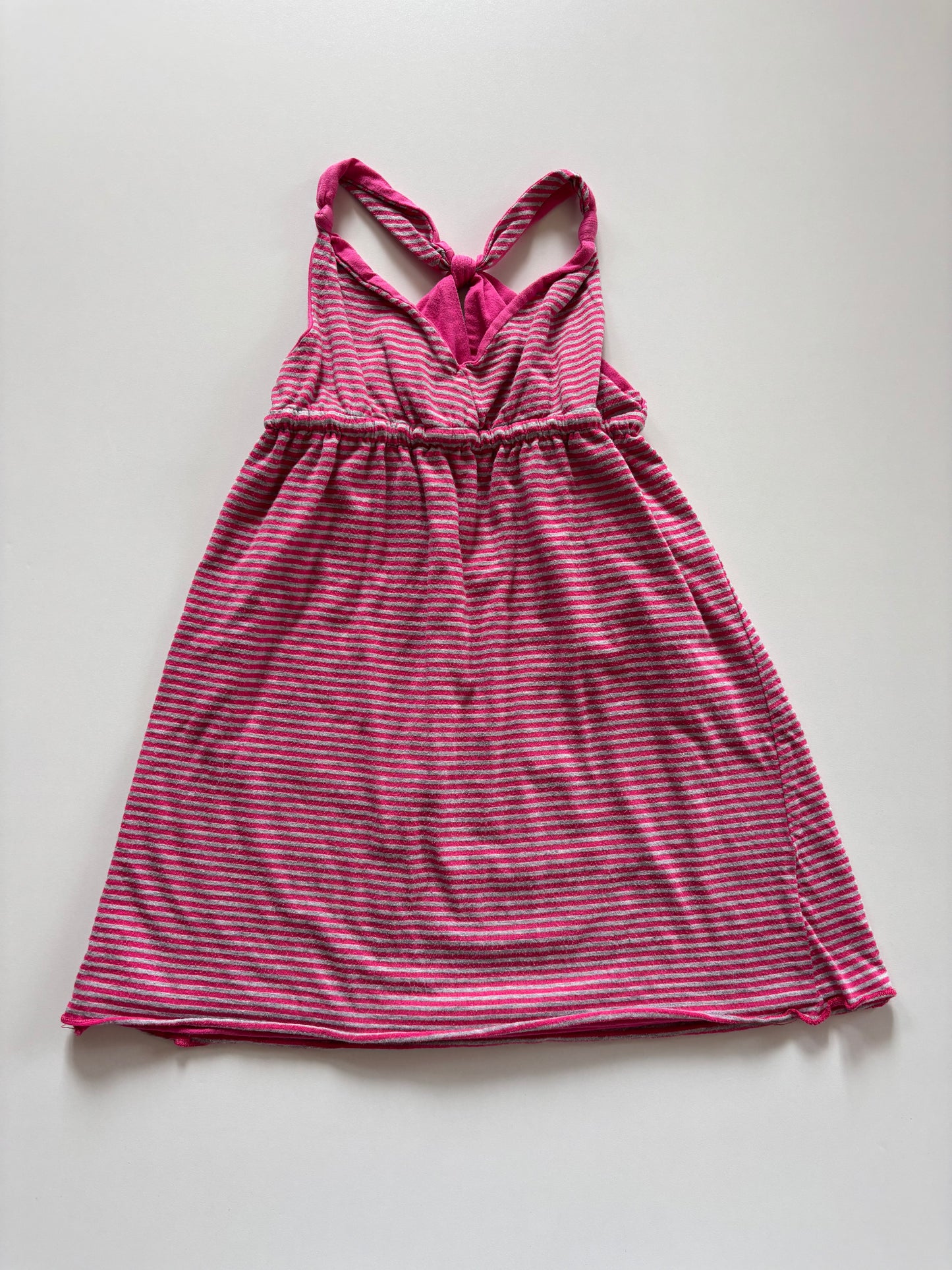 Grey & Pink Striped Dress