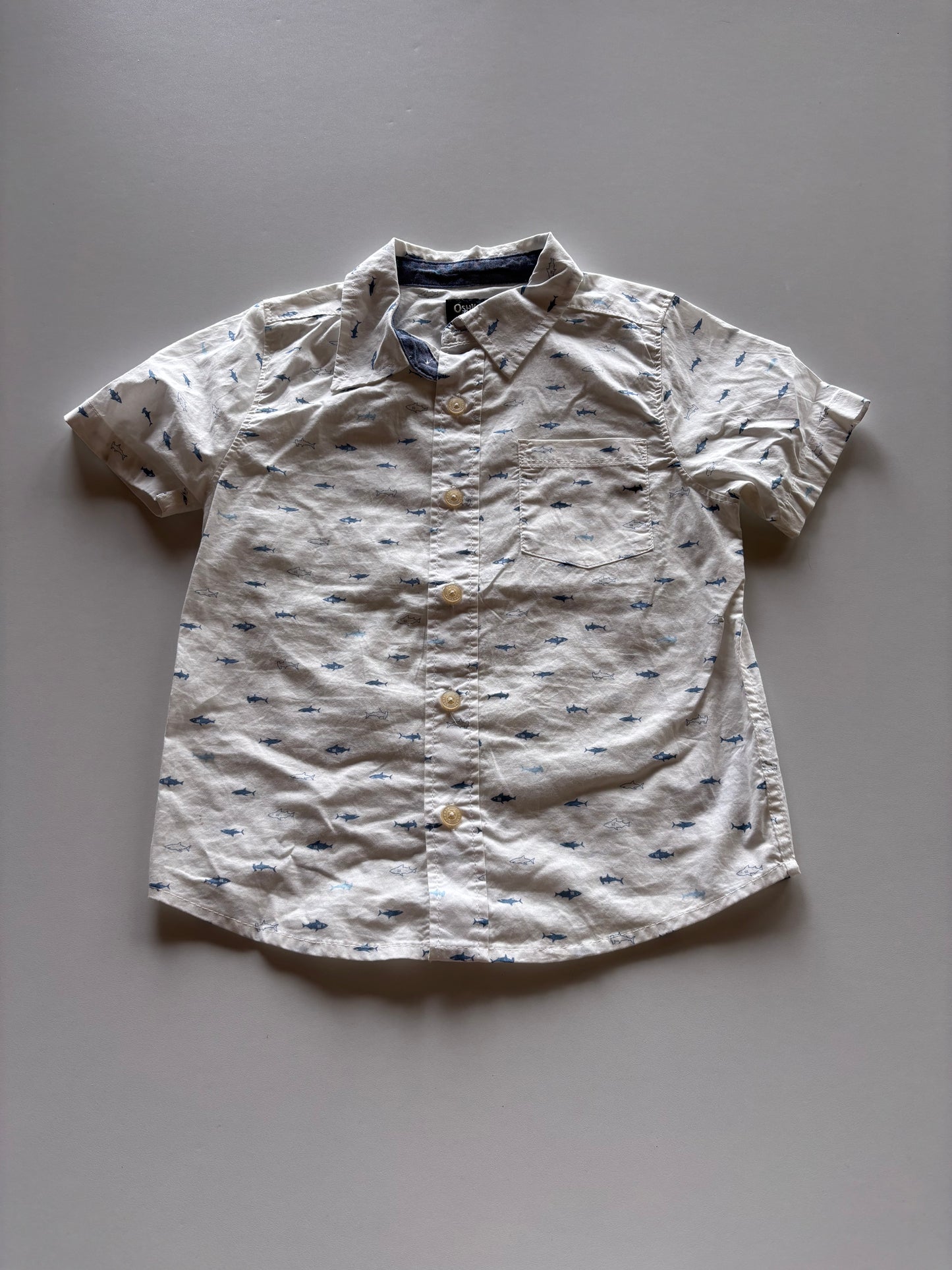 White Shark Button Up Shirt