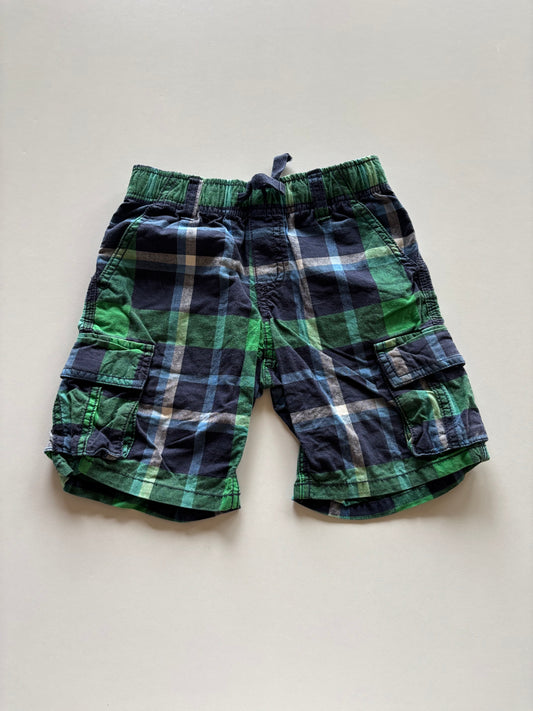 Green & Blue Plaid Shorts