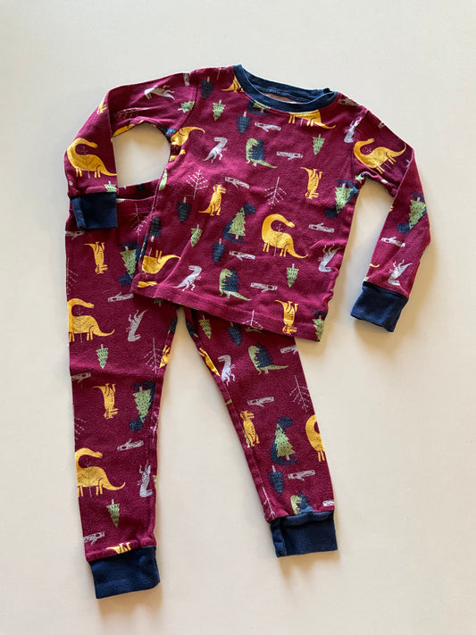 Burgundy Dinosaur Pajamas