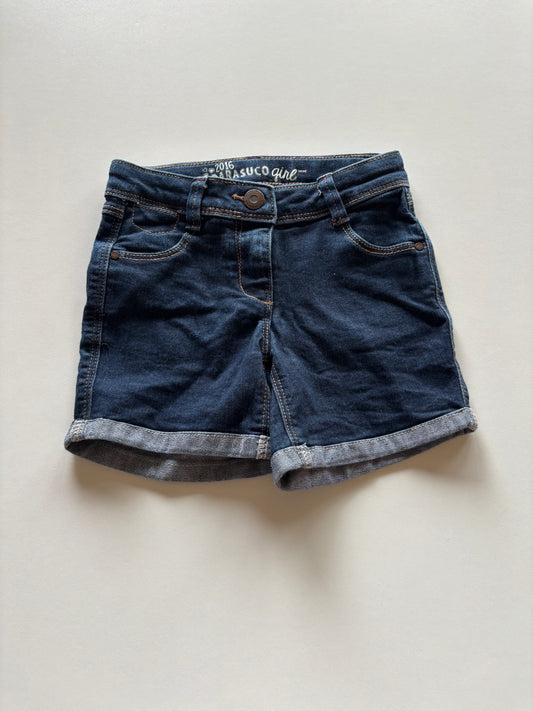 Dark Denim Cuffed Shorts
