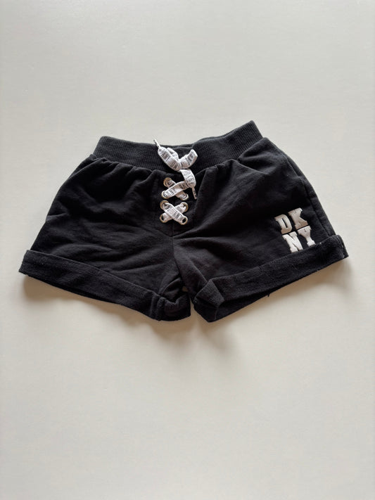 Black with White Criss Cross Shorts