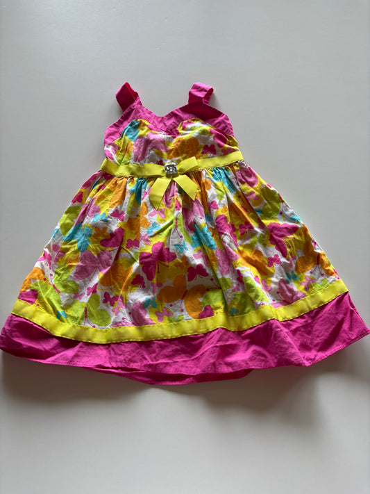 Pink & Yellow Butterfly Dress