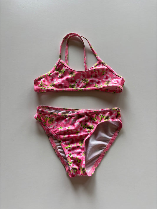 2pc Pink Floral Bathing Suit