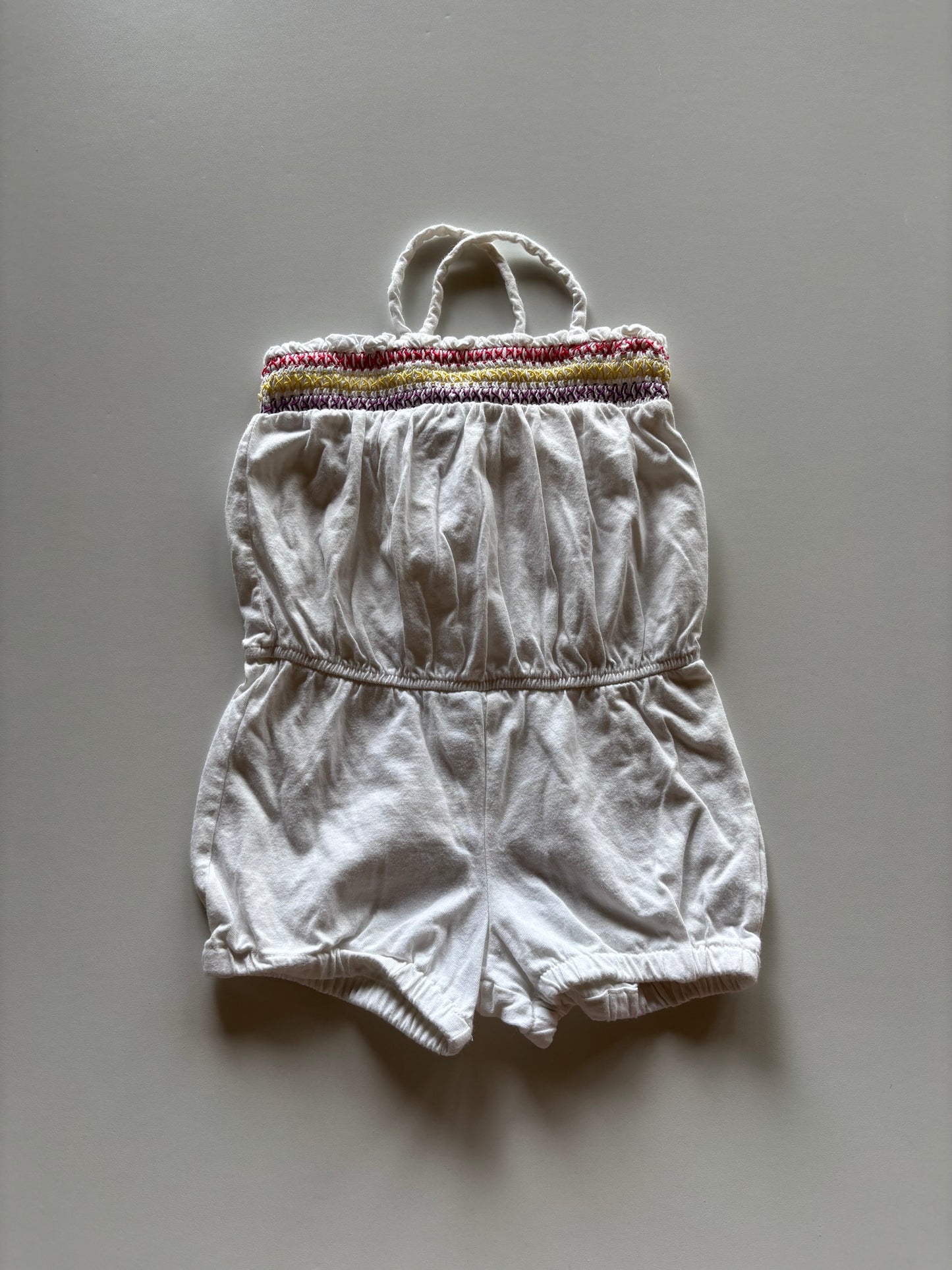 White Smocked Romper
