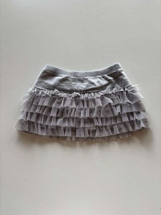 Grey Tiered Tulle Skirt