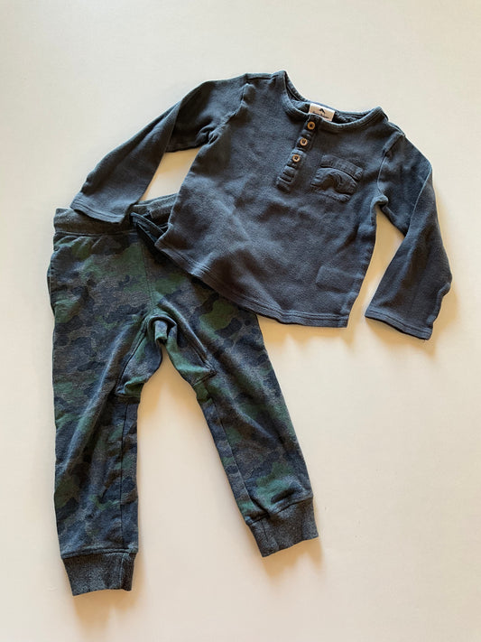 2pc Grey & Camo Set