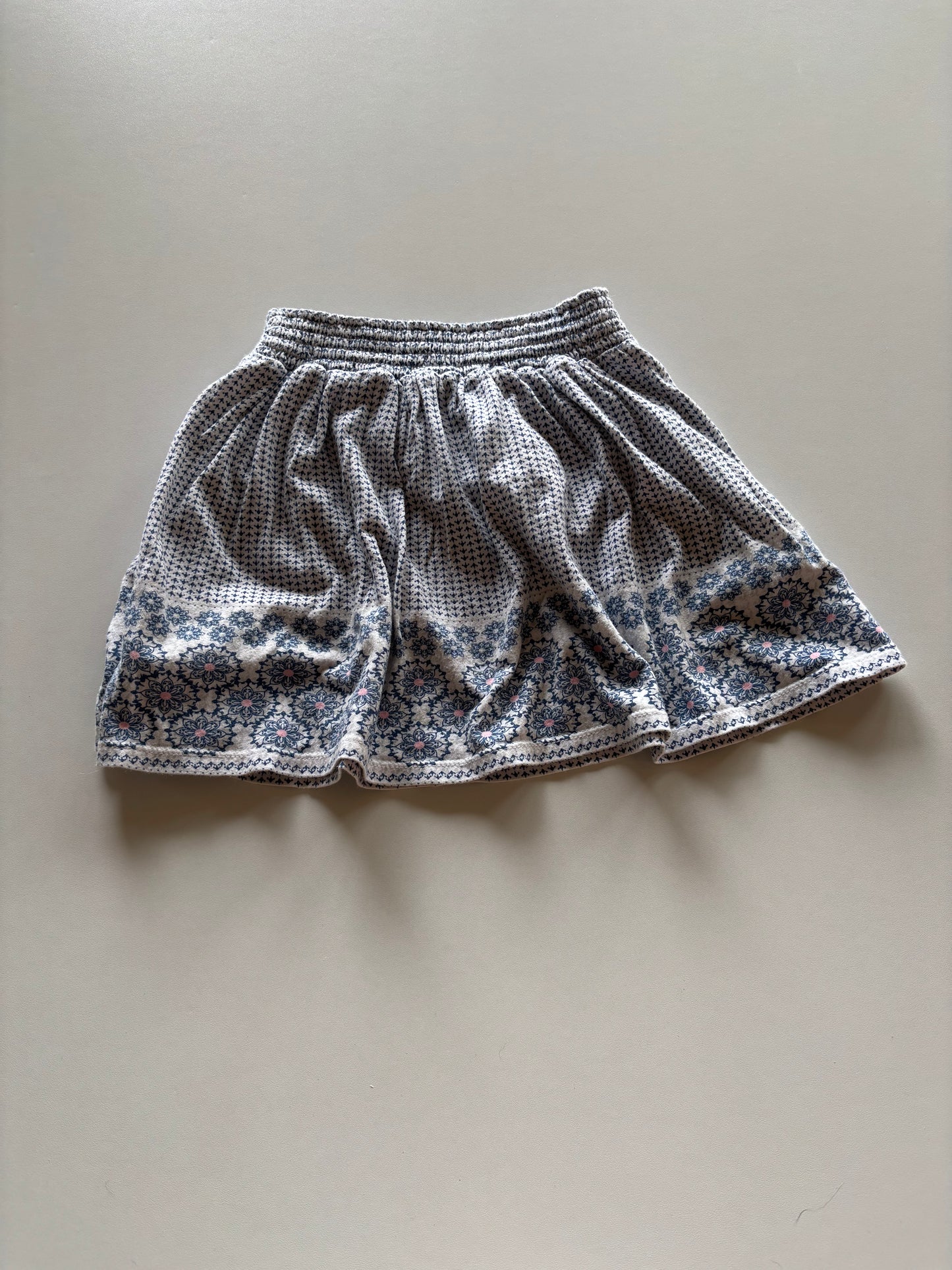 Blue & White Patterned Skirt
