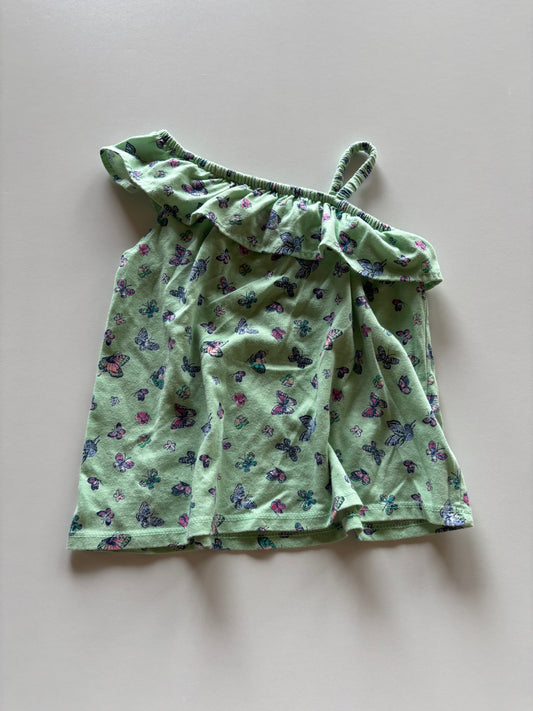 Green Asymmetrical Butterfly Tank