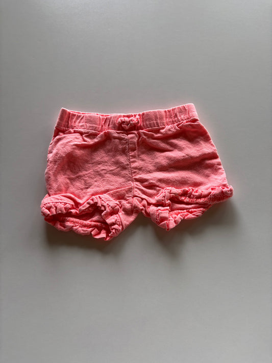 Bright Orange Linen Shorts