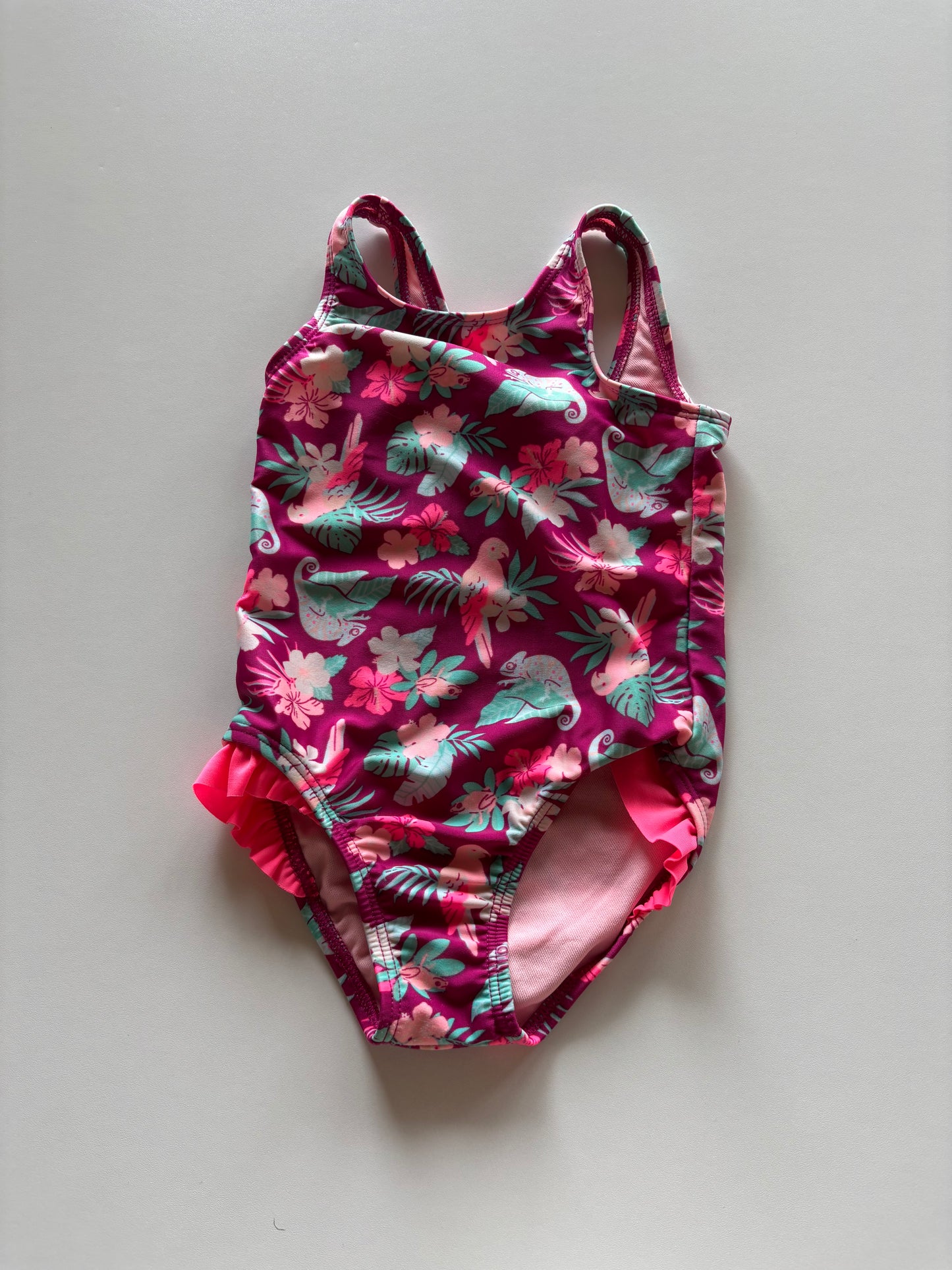 Purple Tropical Swim Suit