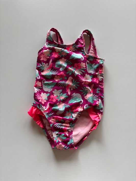 Purple Tropical Swim Suit