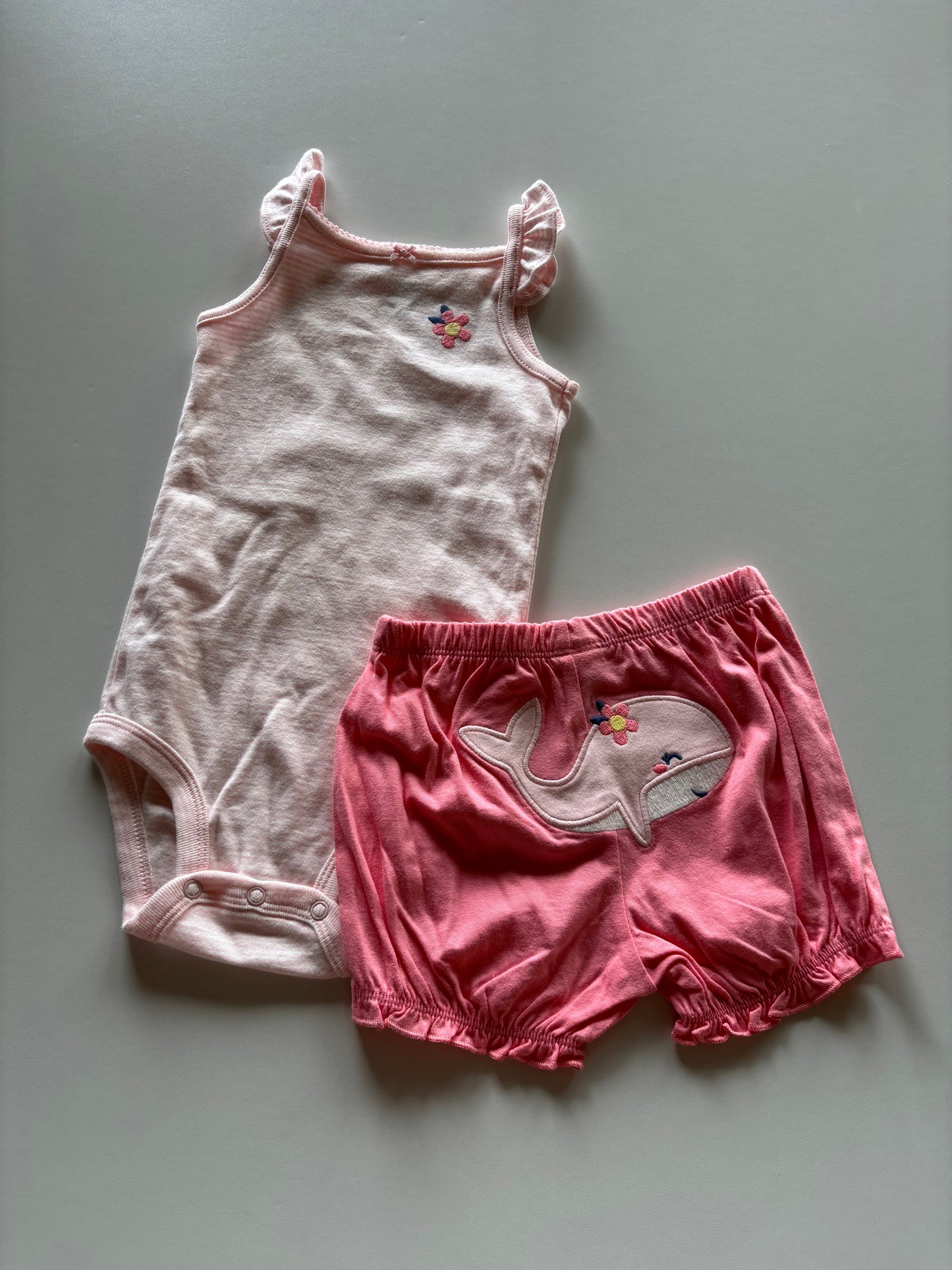 2pc Pink Whale Set