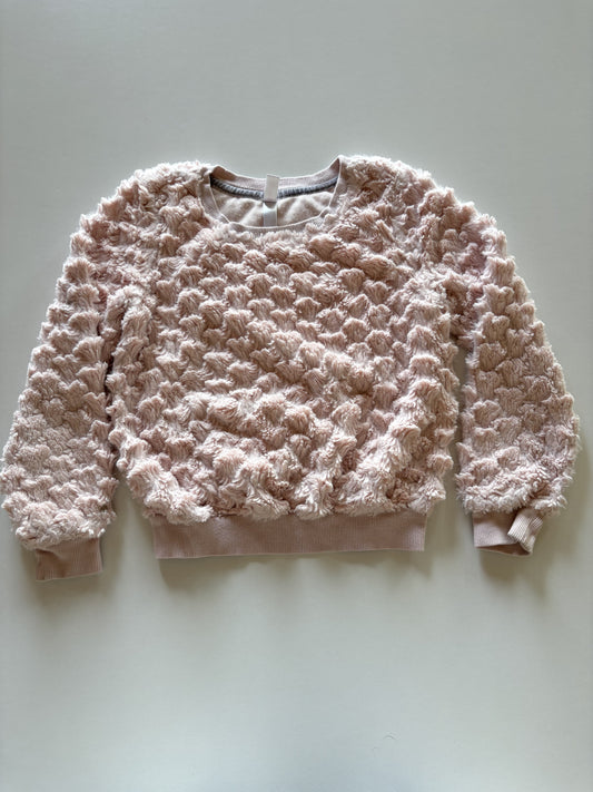 Pink Fuzzy Textured Sweater