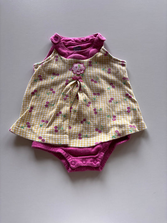 Yellow Cherry Romper