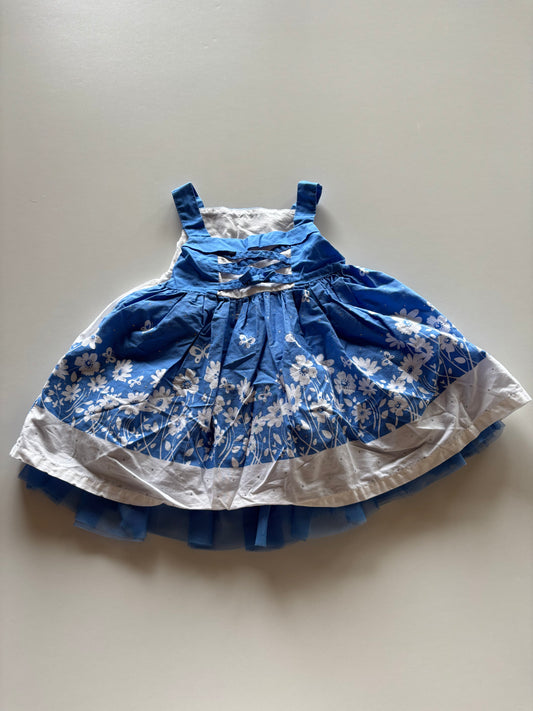 Blue & White Floral Dress