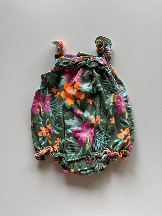 Olive Floral Romper