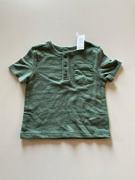 BNWT Sage Textured Henley Tee