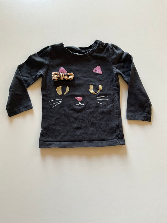 Black Cat Face Shirt