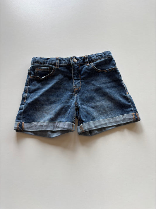 Cuffed Denim Shorts