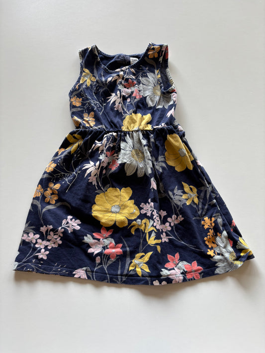 Navy Floral Dress