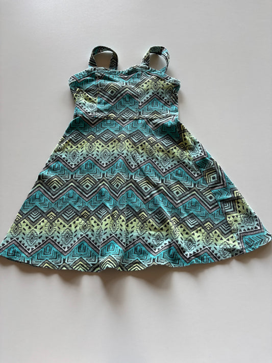 Blue & Green Patterned Dress