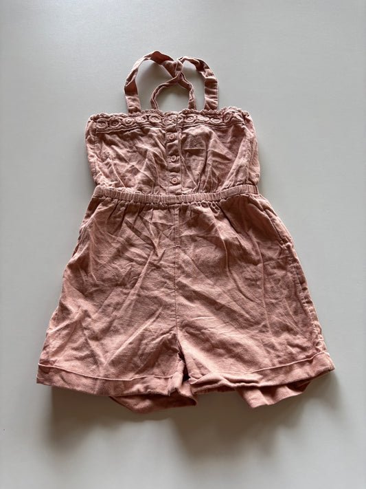 Dusty Rose Linen Romper