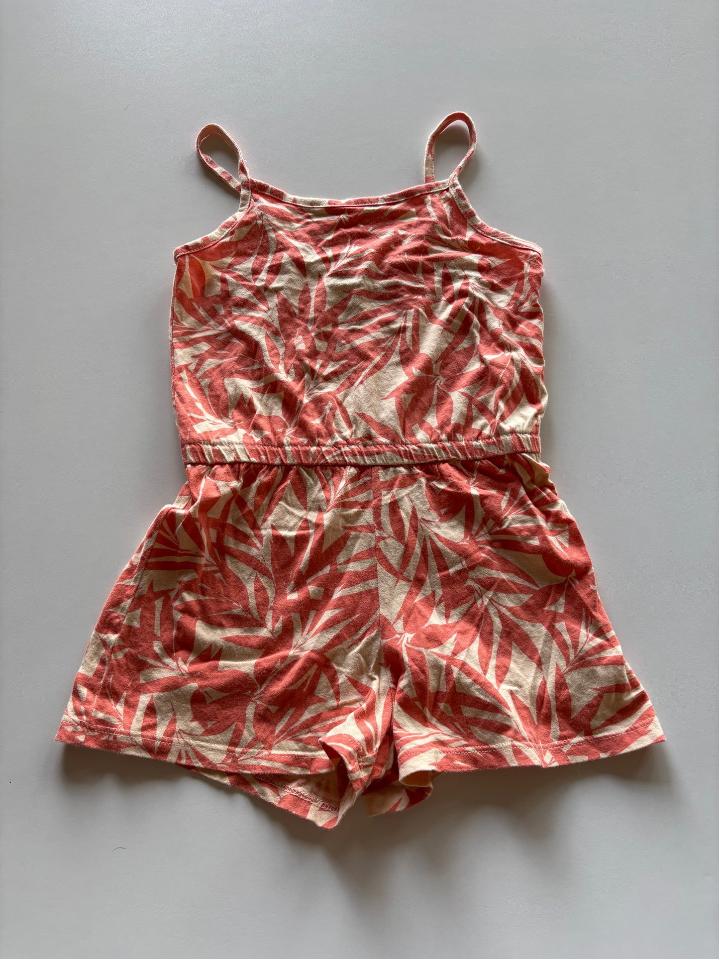 Orange Tropical Romper