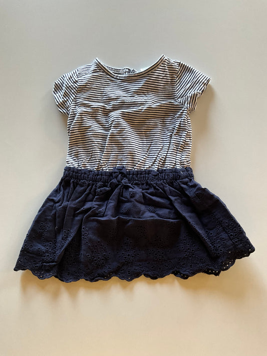 White & Navy Dress