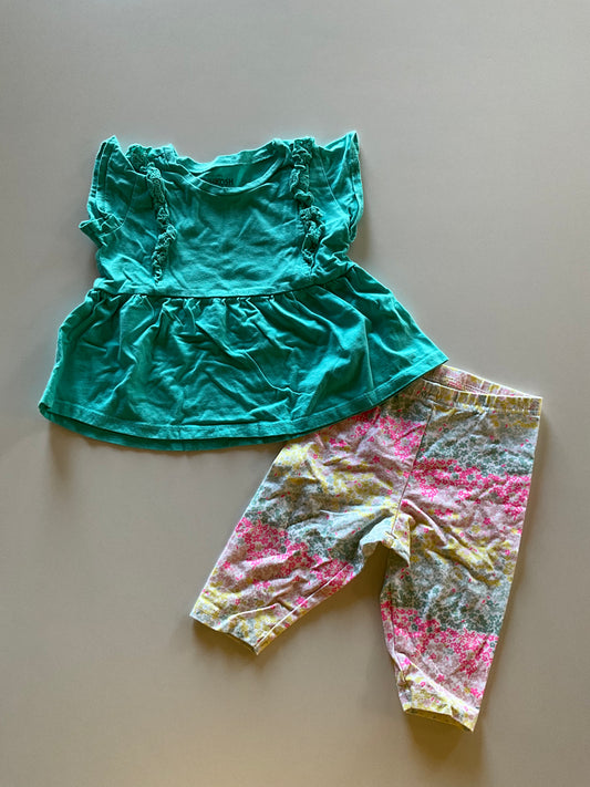 2pc Mint & Floral Set