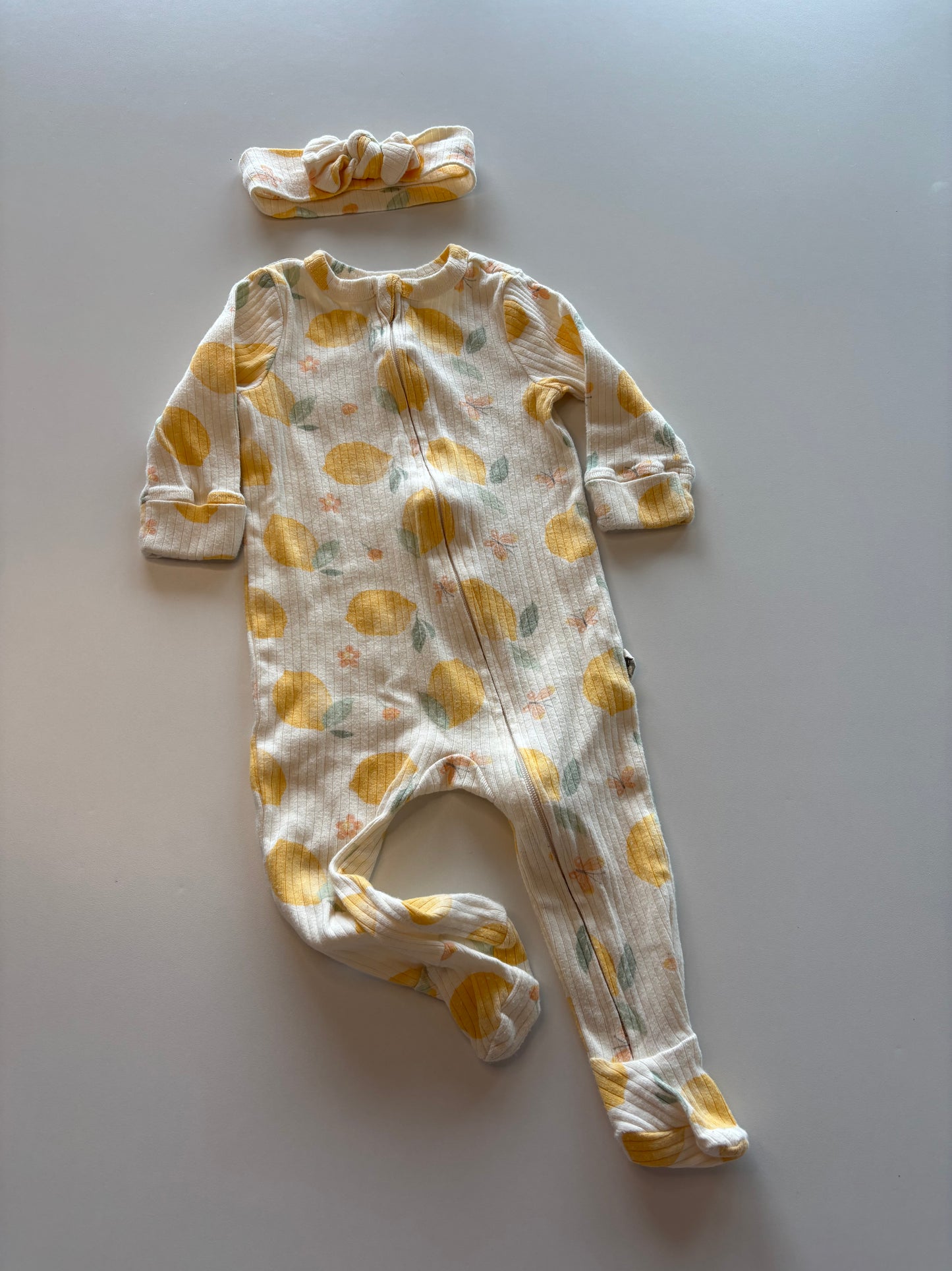 2pc Lemon Sleeper Set