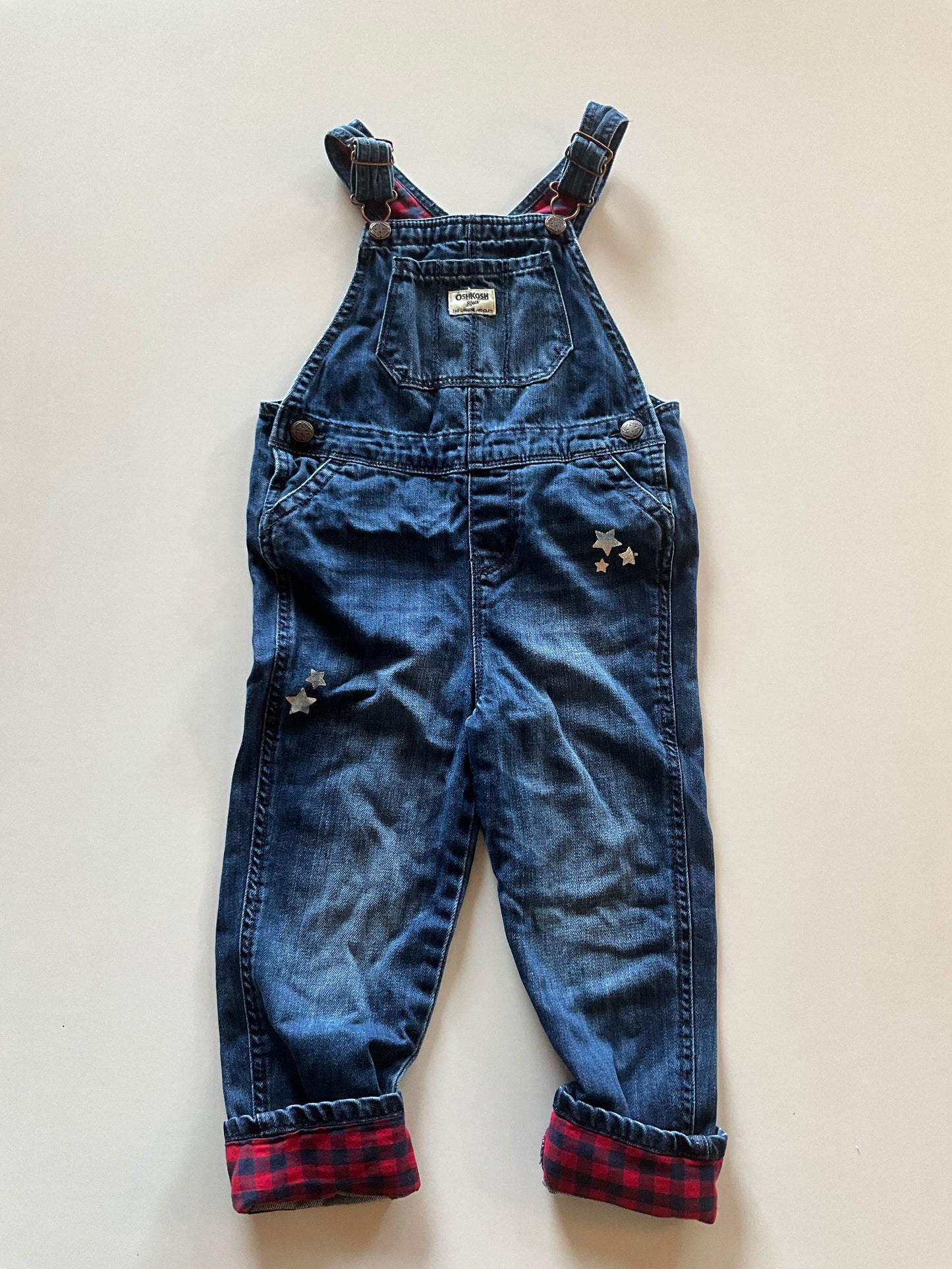 Embellished Denim Overalls