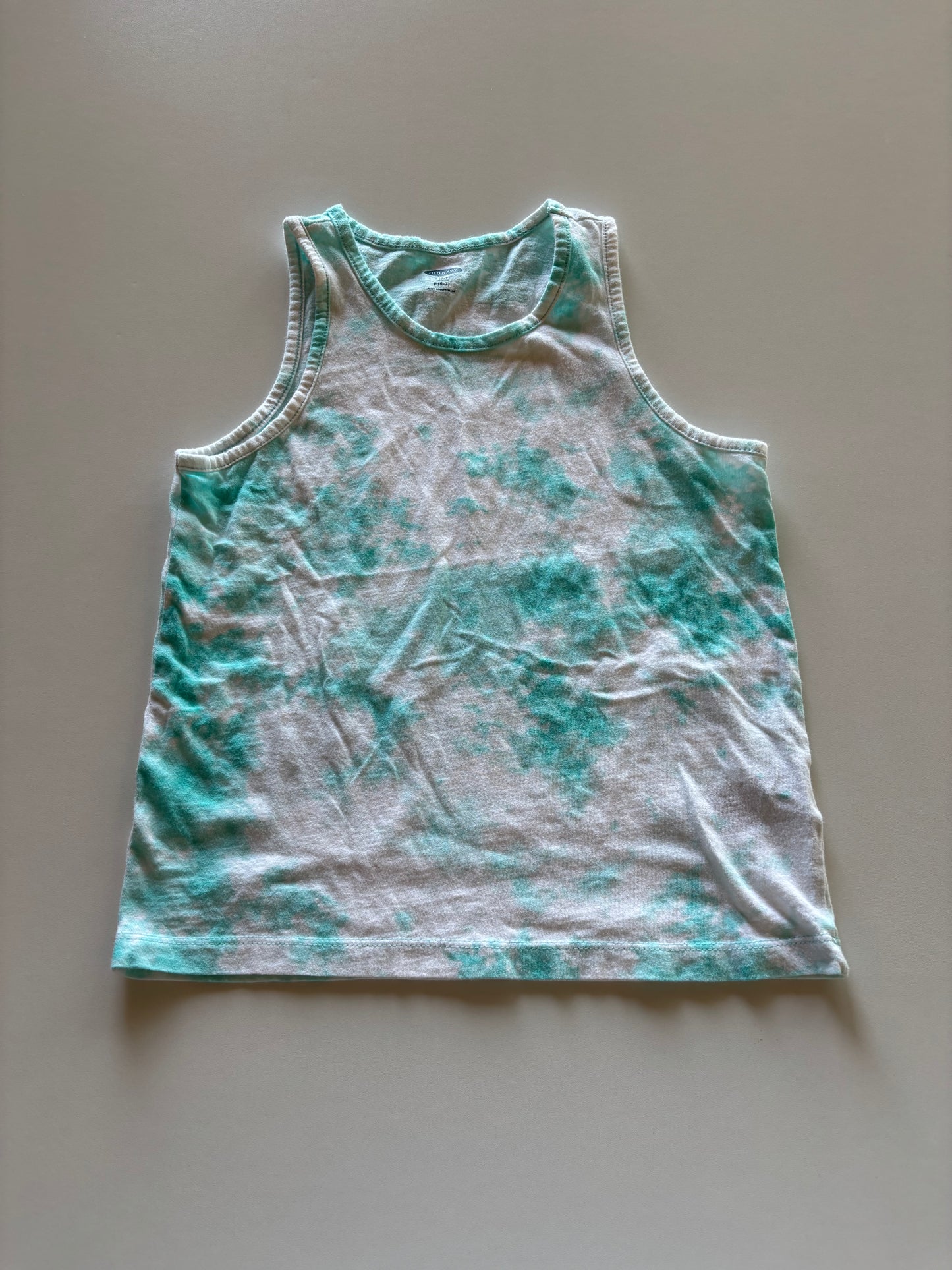 Blue & White Tie Dye Tank